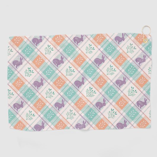 Checker Karierter Ostern Golfhandtuch (Horizontal)