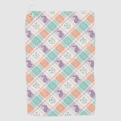Checker Karierter Ostern Golfhandtuch (Vorderseite)