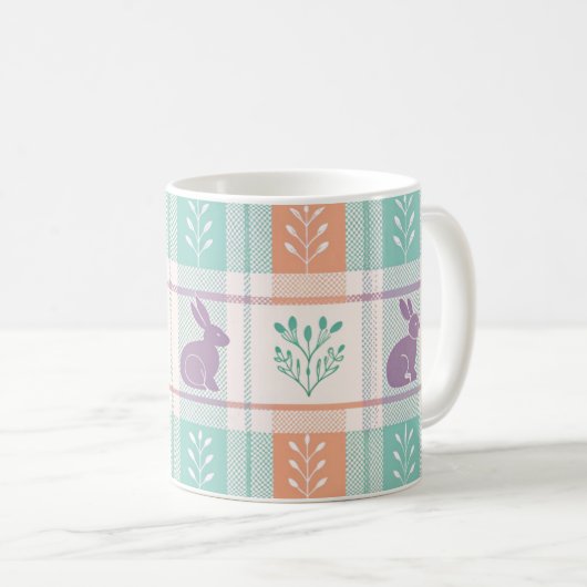 Checker Karierter Ostern Kaffeetasse (VorderseiteRechts)