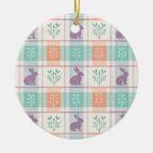 Checker Karierter Ostern Keramik Ornament (Vorne)