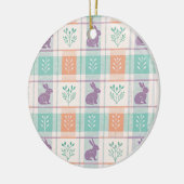 Checker Karierter Ostern Keramik Ornament (Links)