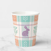 Checker Karierter Ostern Pappbecher (Links)