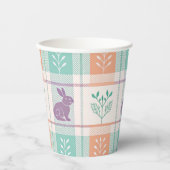 Checker Karierter Ostern Pappbecher (Vorderseite)