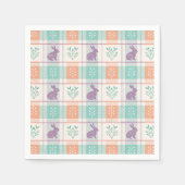 Checker Karierter Ostern Serviette (Vorderseite)