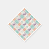 Checker Karierter Ostern Serviette (Ecke)