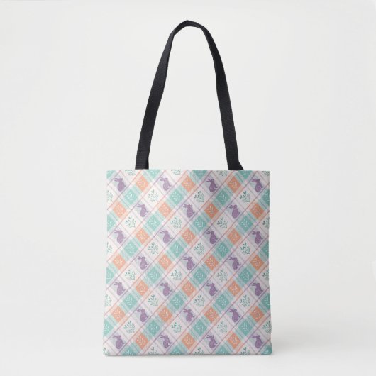 Checker Karierter Ostern Tasche (Vorderseite)