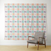 Checker Karierter Ostern Wandteppich (Beispiel (Horizontal))