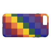 Checker Regenbogen iPhone 8 Plus/7 Plus Tough Case (Rückseite (Horizontal))
