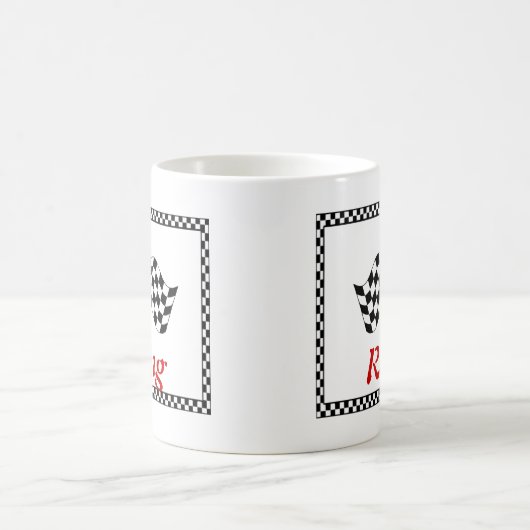 Checkerboard-Flaggen Kaffeetasse (Mittel)