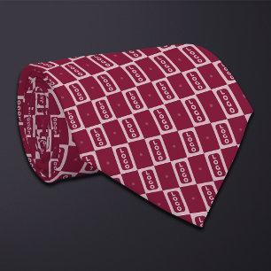 Checkerboard für Burgund (Tall Rectangle)-Logos Krawatte