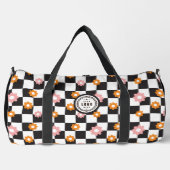 Checkerboard für die eigene Blume hinzufügen Duffle Bag (Vorderseite)