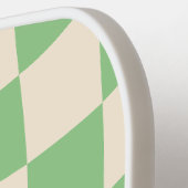 Checkerboard Groovy Retro Anpassbarer Name Pickleball Schläger (Linke Seite)