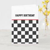 Checkerboard Happy Birthday Teens Karte (Gelbe Blume)