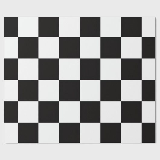 Checkerboard Home Rug of the Classic Elegance Geschenkpapier (Flach)