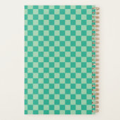 Checkerboard Jungle Green Retro Pattern 2026 Planer (Rückseite)