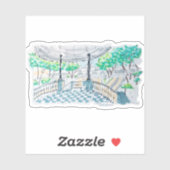 Checkerboard Kiosk Park View Aufkleber (Blatt)