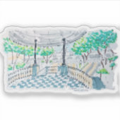 Checkerboard Kiosk Park View Aufkleber (Vorderseite)