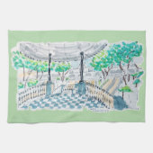 Checkerboard Kiosk Park View Geschirrtuch (Horizontal)