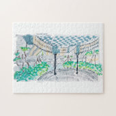 Checkerboard Kiosk Park View Puzzle (Horizontal)