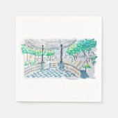 Checkerboard Kiosk Park View Serviette (Vorderseite)