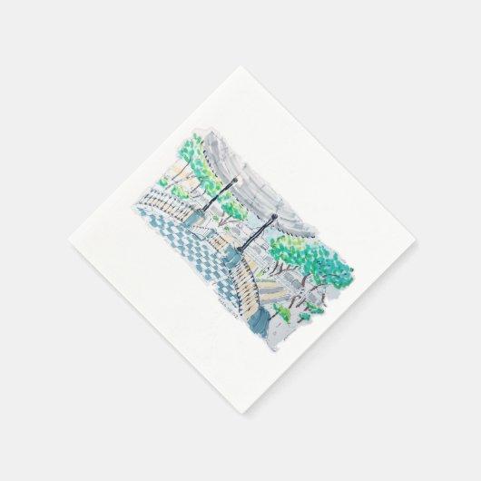 Checkerboard Kiosk Park View Serviette (Ecke)