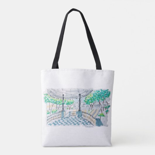 Checkerboard Kiosk Park View Tasche (Rückseite)