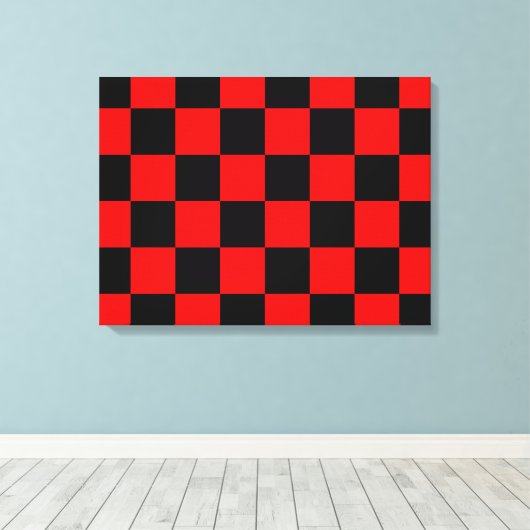 CHECKERBOARD LEINWANDDRUCK (Insitu (Holzboden))