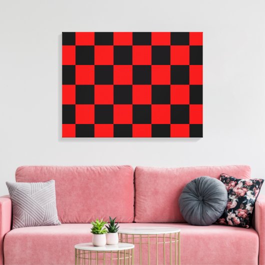 CHECKERBOARD LEINWANDDRUCK (Insitu (Wohnzimmer))