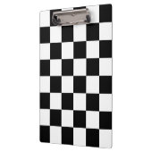 Checkerboard pattern black and white klemmbrett (Links)