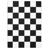 Checkerboard pattern black and white klemmbrett (Rückseite)