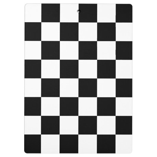 Checkerboard pattern black and white klemmbrett (Rückseite)
