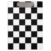 Checkerboard pattern black and white klemmbrett (Vorderseite)