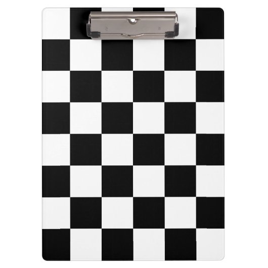 Checkerboard pattern black and white klemmbrett (Vorderseite)