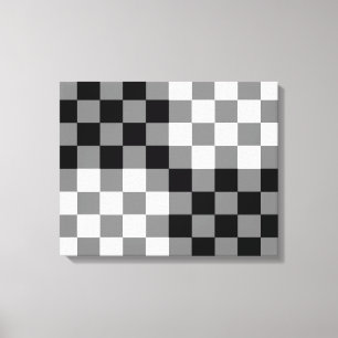 CHECKERBOARD PATTERN LEINWANDDRUCK