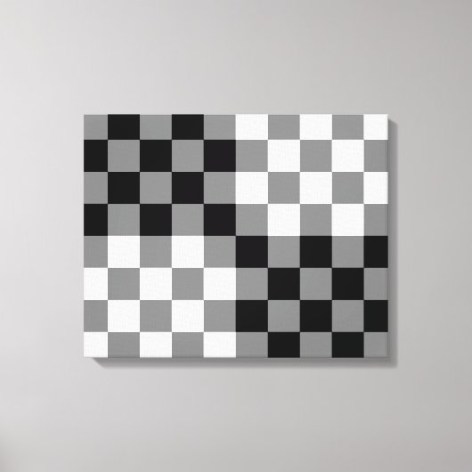 CHECKERBOARD PATTERN LEINWANDDRUCK (Vorderseite)