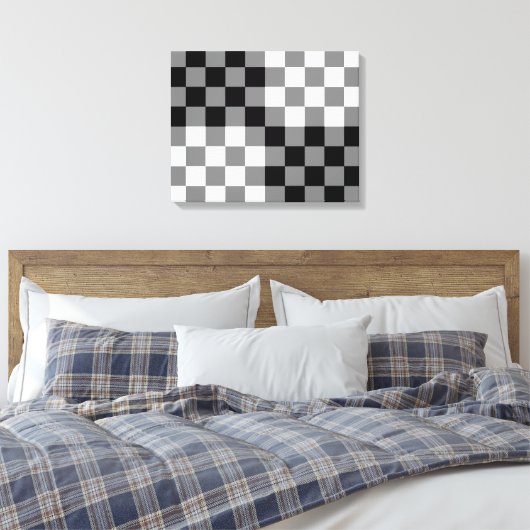 CHECKERBOARD PATTERN LEINWANDDRUCK (Insitu (Schlafzimmer))