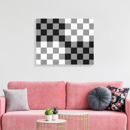 CHECKERBOARD PATTERN LEINWANDDRUCK (Insitu (Wohnzimmer))