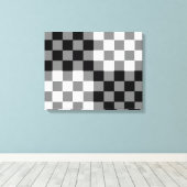 CHECKERBOARD PATTERN LEINWANDDRUCK (Insitu (Holzboden))
