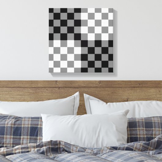 CHECKERBOARD PATTERN LEINWANDDRUCK (Insitu (Schlafzimmer))