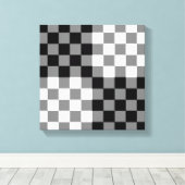 CHECKERBOARD PATTERN LEINWANDDRUCK (Insitu (Holzboden))