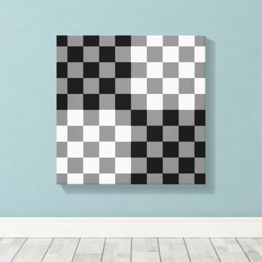 CHECKERBOARD PATTERN LEINWANDDRUCK (Insitu (Holzboden))