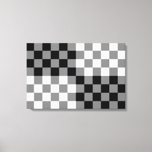 CHECKERBOARD PATTERN LEINWANDDRUCK
