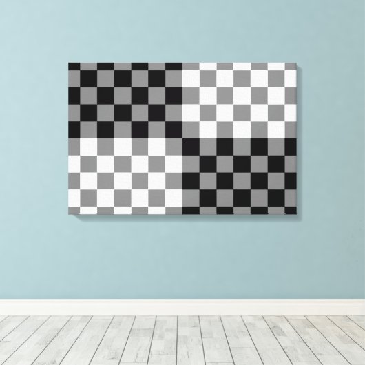 CHECKERBOARD PATTERN LEINWANDDRUCK (Insitu (Holzboden))