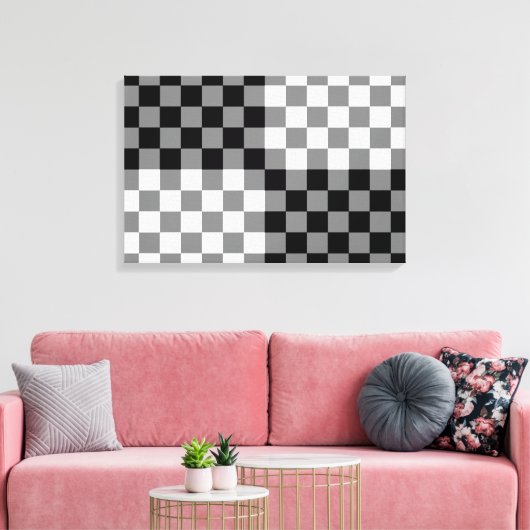 CHECKERBOARD PATTERN LEINWANDDRUCK (Insitu (Wohnzimmer))