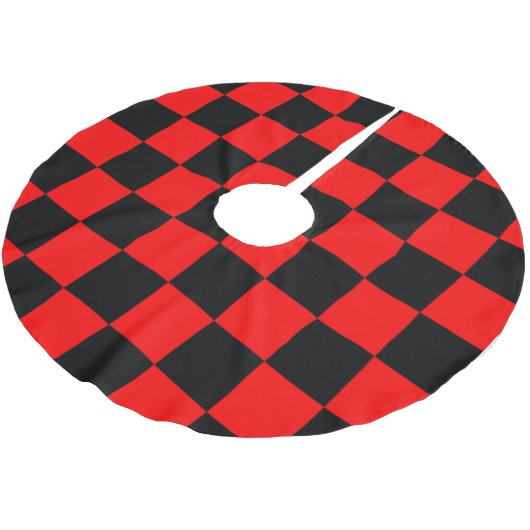 CHECKERBOARD POLYESTER WEIHNACHTSBAUMDECKE (Schrägansicht)