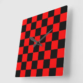 CHECKERBOARD QUADRATISCHE WANDUHR (Winkel)