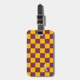 Checkerboard Sports Team Colors School - ITIALER S Gepäckanhänger