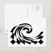 Checkerboard Wave Postcard Postkarte (Vorne/Hinten)