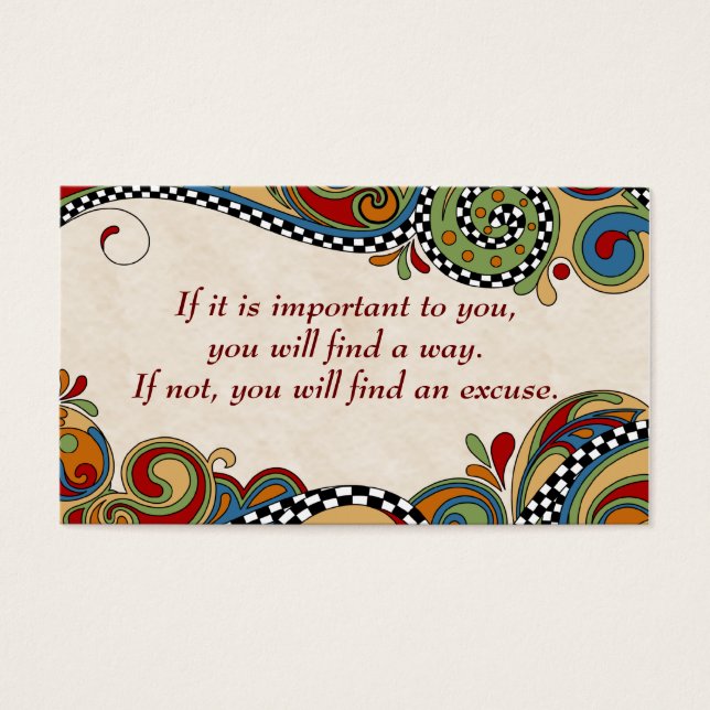 Checkerboard Whimsy Affirmation/Visitenkarten (Vorderseite)