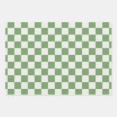Checkerboard Yellow Pink Green Preppy Retro Fun Geschenkpapier Set (Vorderseite 3)